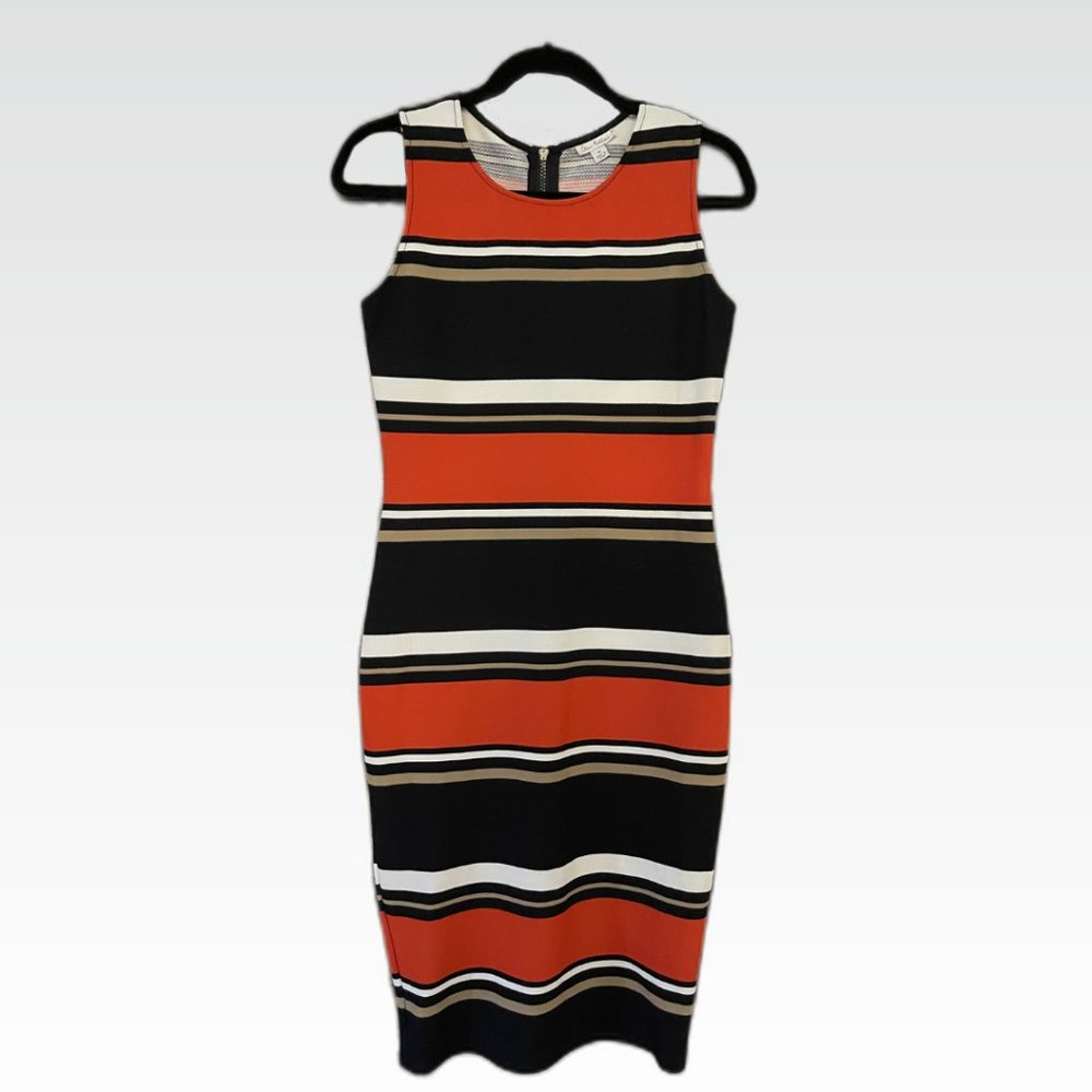 Olivia Matthew's Dress, Medium, Black, Striped